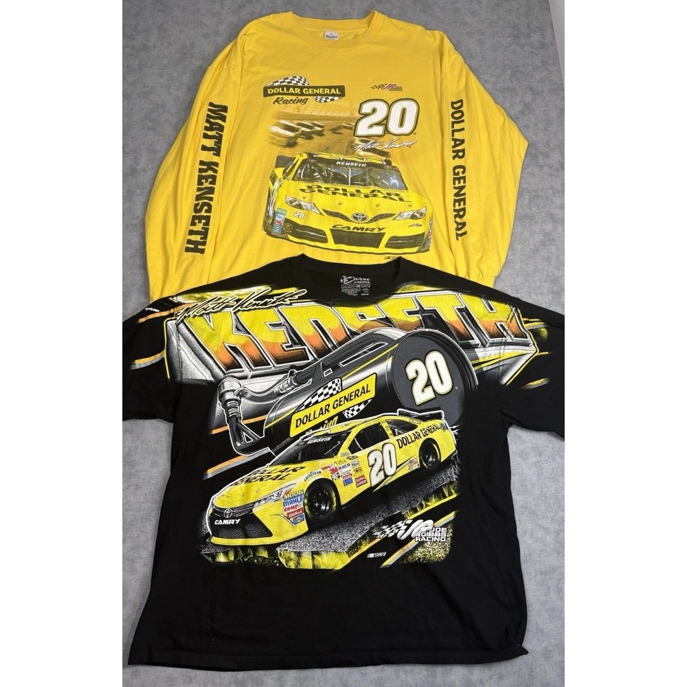 Matt Kenseth #20 NASCAR T-Shirt Lot 2XL Dollar General Joe Gibbs Racing 2015 USA